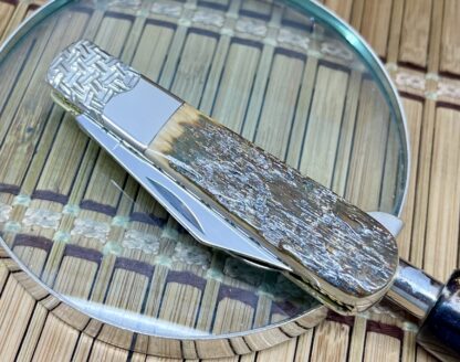 Case XX Wild Horse Custom Exotic Mammoth Bark Fossil 2-Blade Barlow Knife #5 – 1 of 50 Made - Image 3
