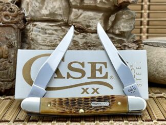 Case Burnt Amber Bone Muskrat Knife | 51395