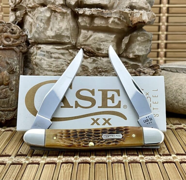 Case Burnt Amber Bone Muskrat Knife | 51395