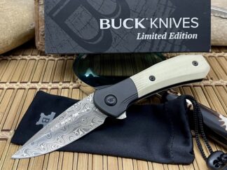Buck Ivory G10 Damascus Paradigm Knife