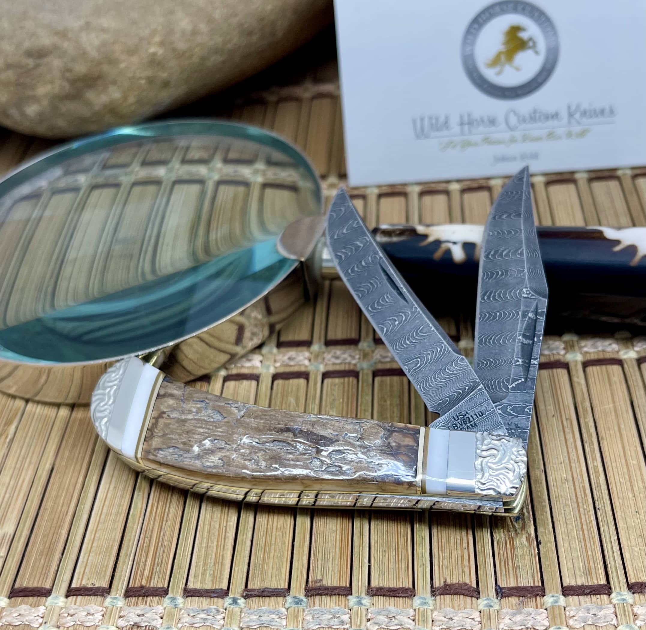 Case XX Saddlehorn Wild Horse Custom Mammoth & Mastodon 3.25" Pocket Knife #1/5 - Image 2