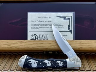 Rare Buck 532 David Yellowhorse Halloween Black Onyx Bucklock Knife
