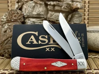 Elegant Case Red Bone Diamond XX Trapper Pocket Knife