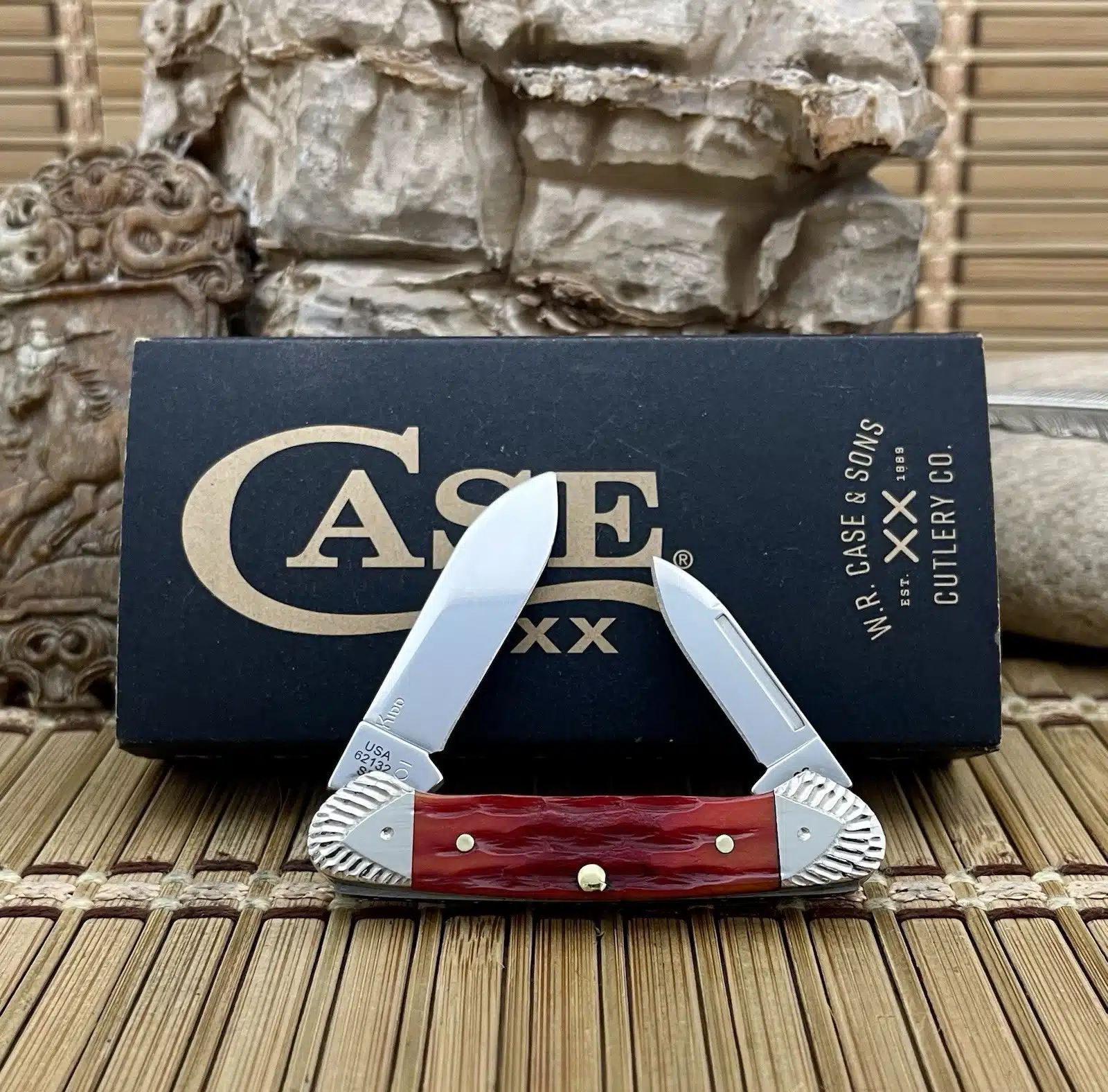 Case XX Baby Butterbean Indian Paintbrush Bone Pocket Knife #01 - Image 2