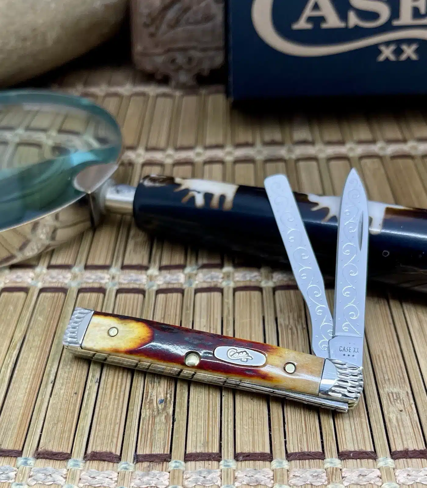 Case XX Custom Baby Doc Red Stag Pocket Knife #4 - Image 5