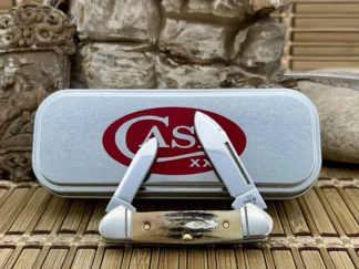 Case Genuine Burnt Stag Baby Butterbean Knife