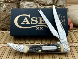 Case XX Fishing Pocket Knife | Hand-Fired Amber Bone