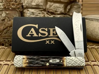 Case Amber Bone Razor Barlow Knife | Wild Horse Custom