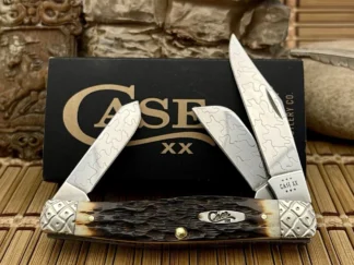 Case XX Large Stockman Hand-Fired Peachseed Amber Bone 4.25" Pocket Knife #46/100