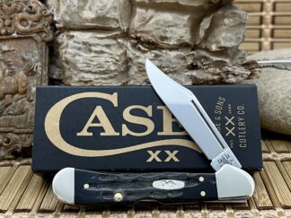 Elegant case xx jigged buffalo horn mini copperlock knife