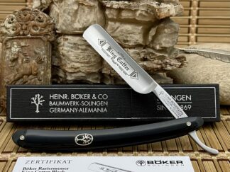 Classic boker king cutter straight razor 5/8 carbon