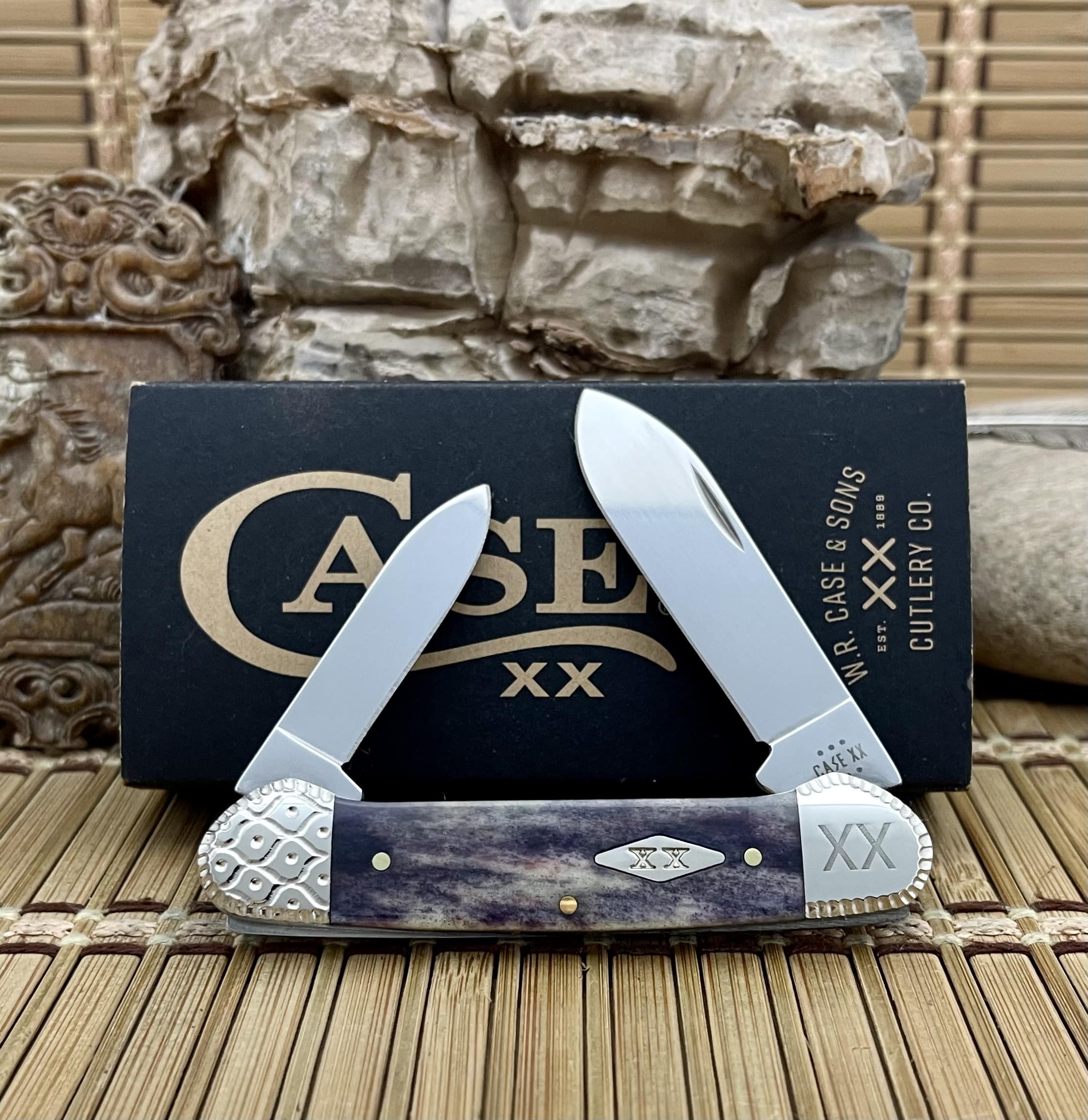 Stunning case purple appaloosa canoe knife