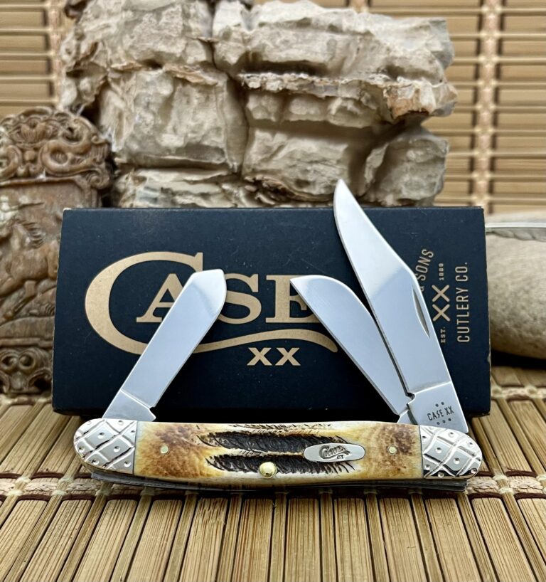 Stunning case bone stag stockman knife