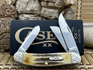 Amazing case bone stag engraved sowbelly #044/100