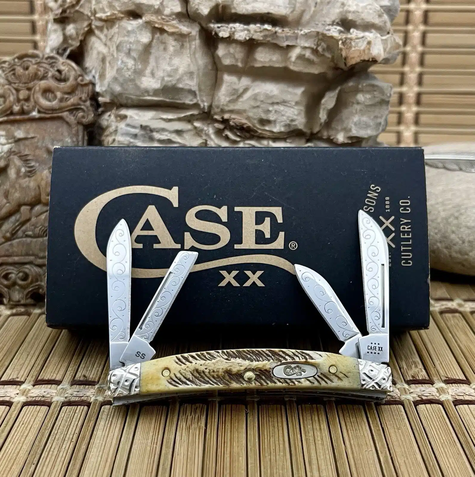 Ultra Rare case bone stag engraved congress #20/50