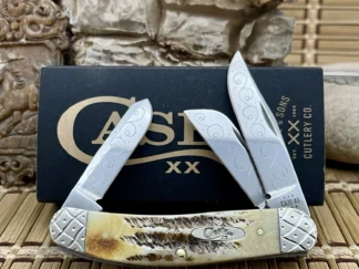 Amazing case bone stag engraved sowbelly #045/100