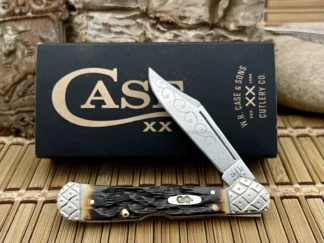 case hand fired amber bone copperlock