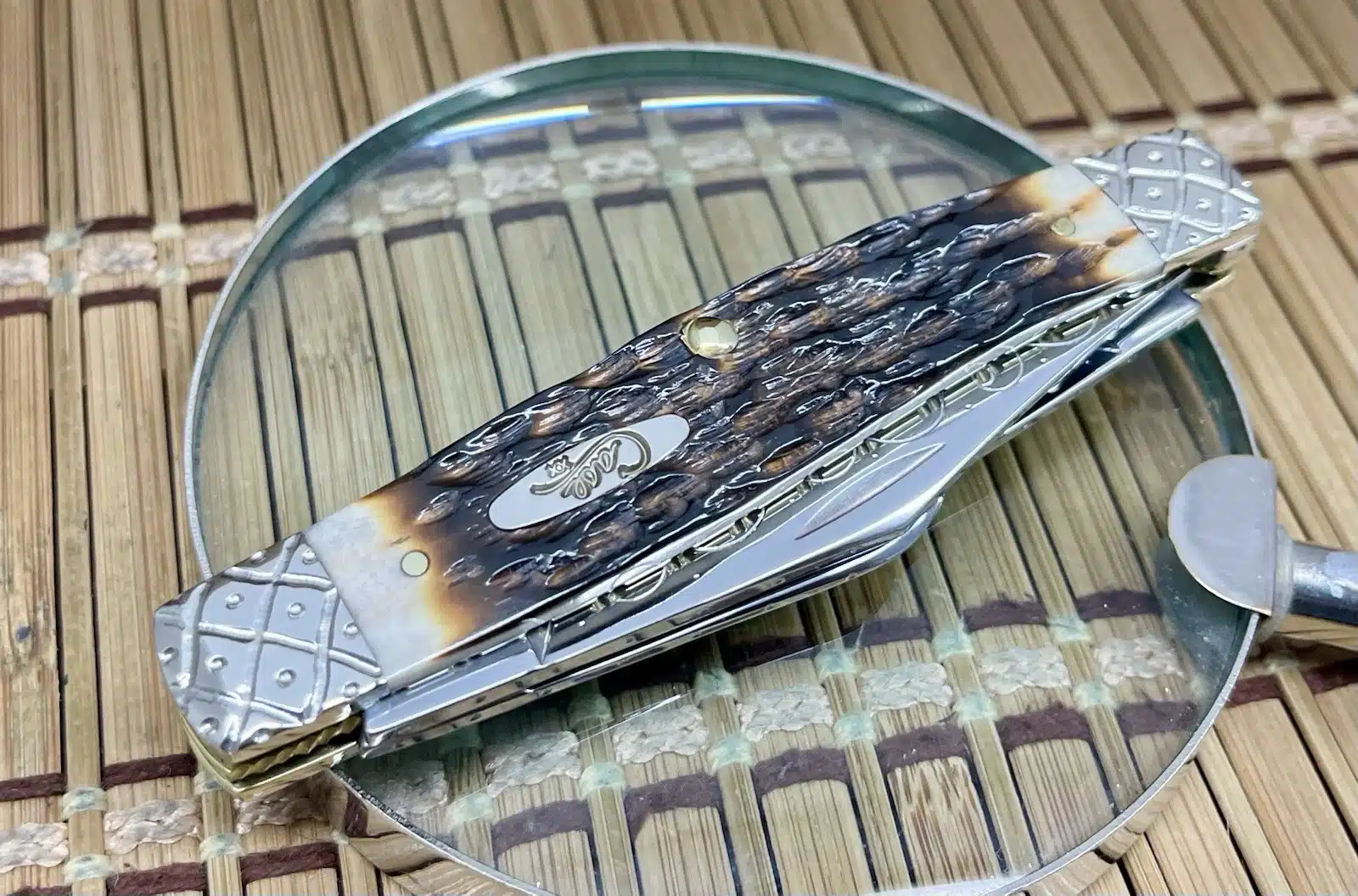 CUSTOM Case XX Large Stockman Pocket Knife - Hand-Fired Amber Bone - #52/100 - Image 3