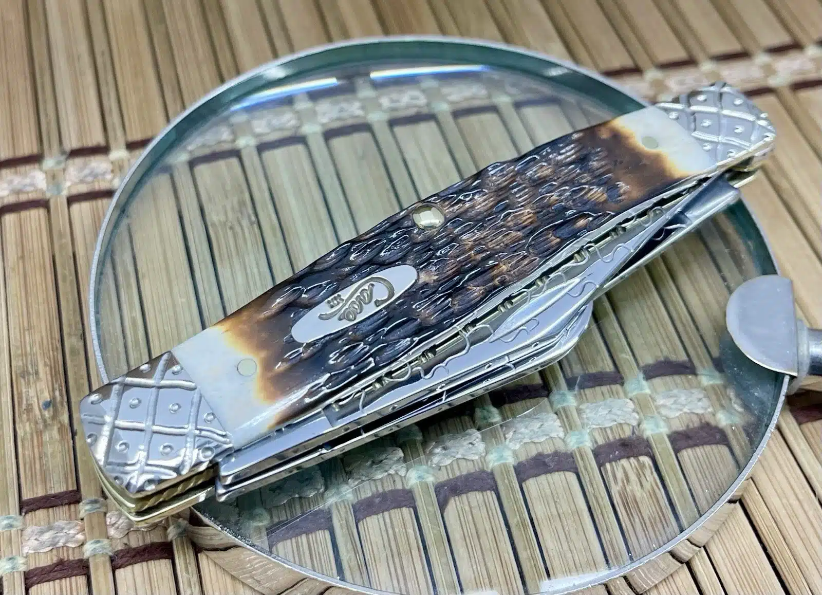 CUSTOM Case XX Large Stockman Pocket Knife - Hand-Fired Amber Bone - #54/100 - Image 3