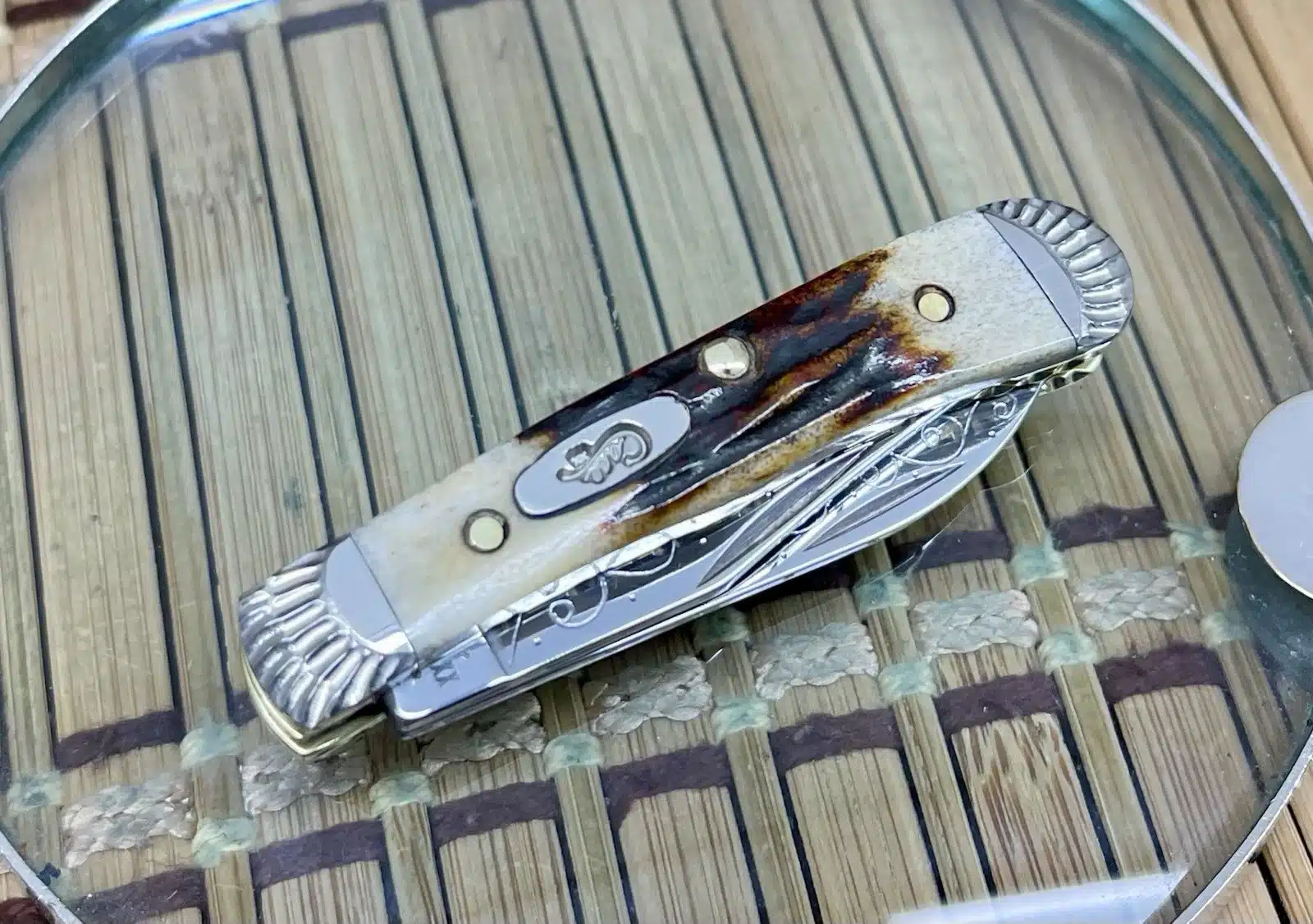 CUSTOM Case XX Tiny Trapper Pocket Knife - Genuine Red Stag Engraved - #01/50 - Image 2