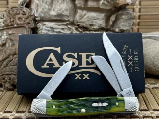 Superb case green apple bone medium stockman #03/15
