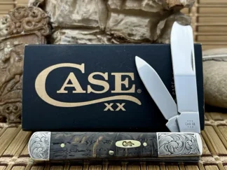 case custom black curly oak barlow - Don Rodgers Scrolled