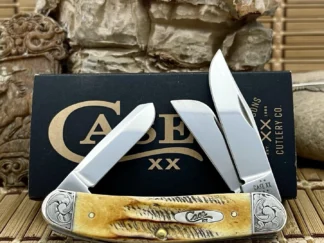 case custom bone stag sowbelly - Don Rodgers Scrolled