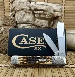 case custom amber bone razor barlow - Don Rodgers Scrolled