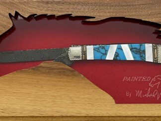 case pearl turquoise damascus trapper Wild Horse