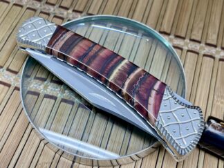 Rare Buck 110 Wild Horse Custom Red Mammoth Fossil Hunter Pocket Knife #01