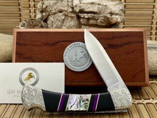 buck 110 custom abalone sugalite folding hunter Wild Horse
