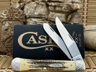 case bone stag custom engraved trapper Wild Horse