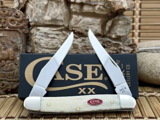 Stunning case xx smooth natural bone muskrat pocket knife