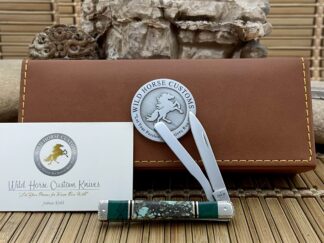 Exceptional case xx wild horse custom turquoise jade baby doc pocket knife