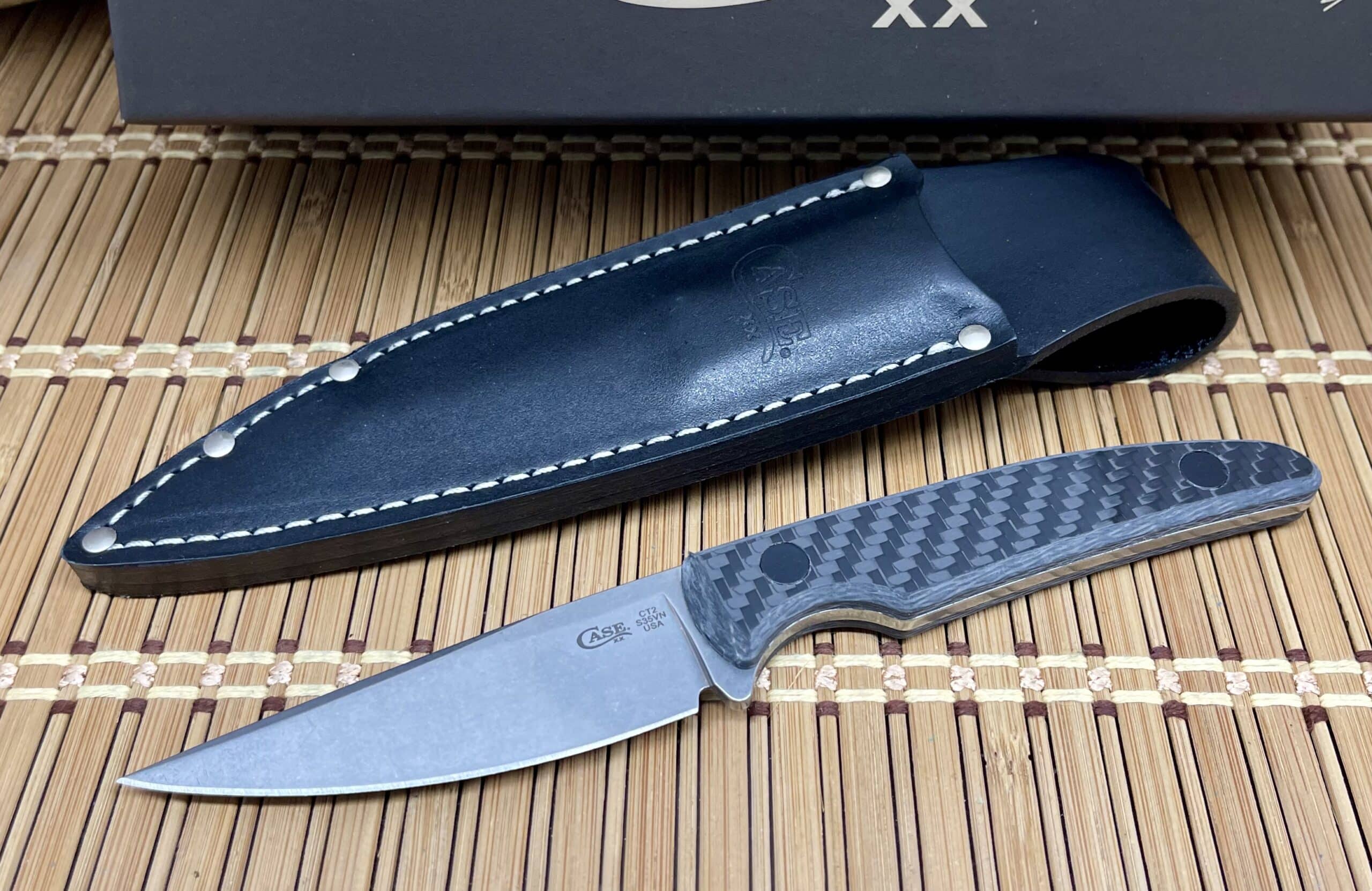 Case XX Chris Taylor Carbon Fiber Weave CT2 S35VN Drop Point Hunter Knife - Image 3