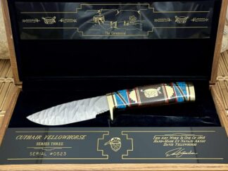 Extraordinary buck yellowhorse cuthair ceremonial knife