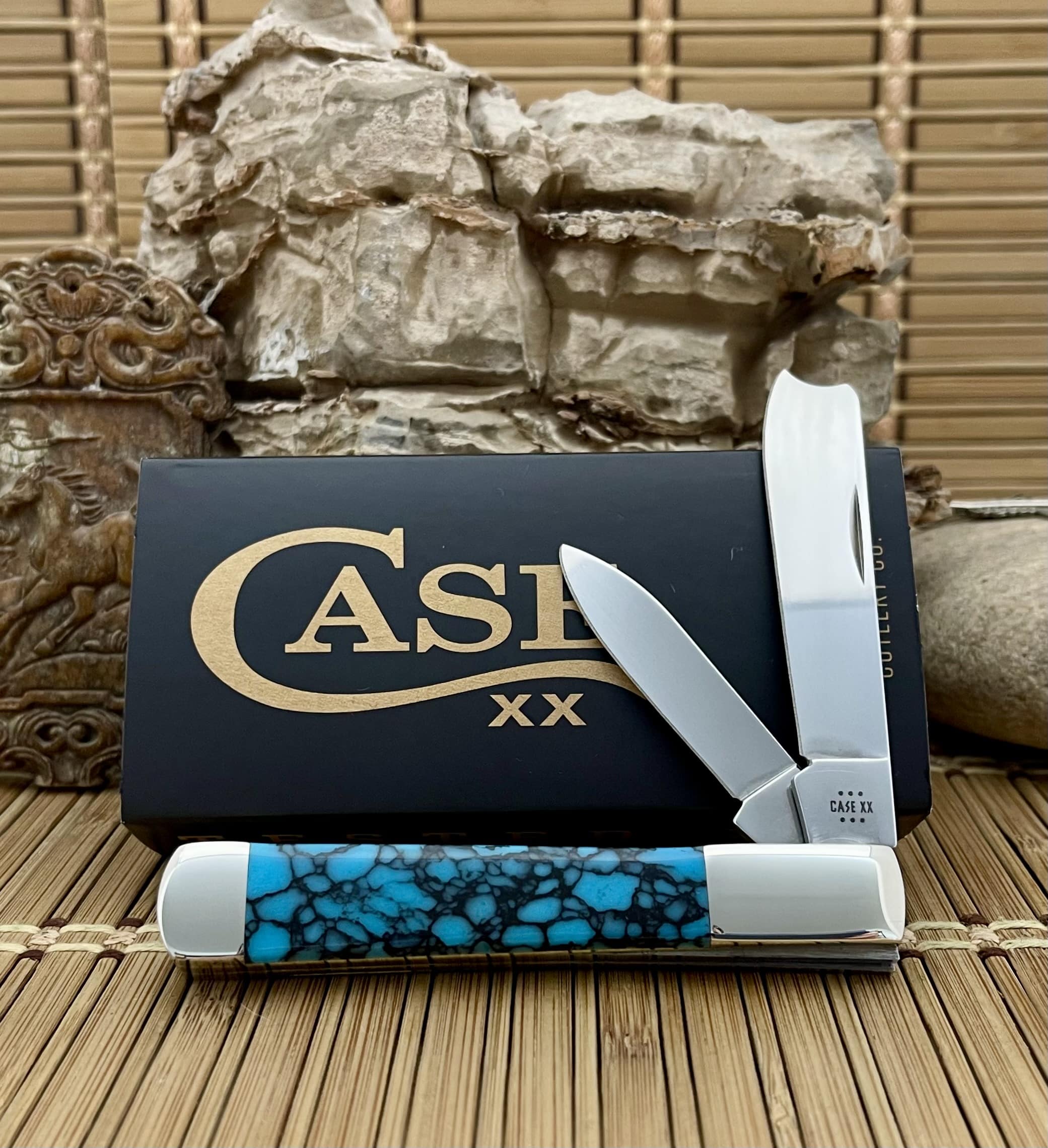 Bold case xx black web turquoise razor barlow pocket knife