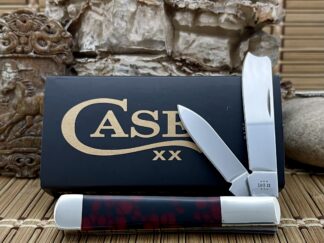 Rich case xx black red jasper razor barlow pocket knife