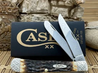 Collector-Grade case xx peachseed amber bone trapper pocket knife
