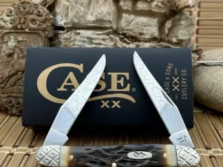 Fine case xx amber bone muskrat pocket knife