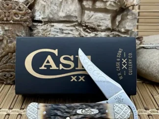 Refined case xx amber bone russlock pocket knife