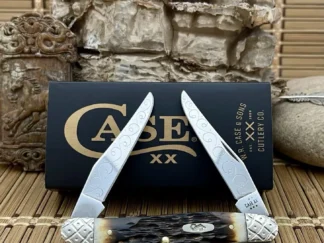Fine case xx amber bone muskrat pocket knife