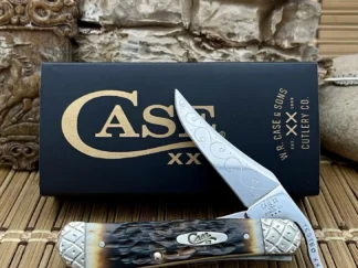 Refined case xx amber bone russlock pocket knife