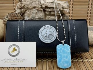 larimar dog tags | Blue Larimar