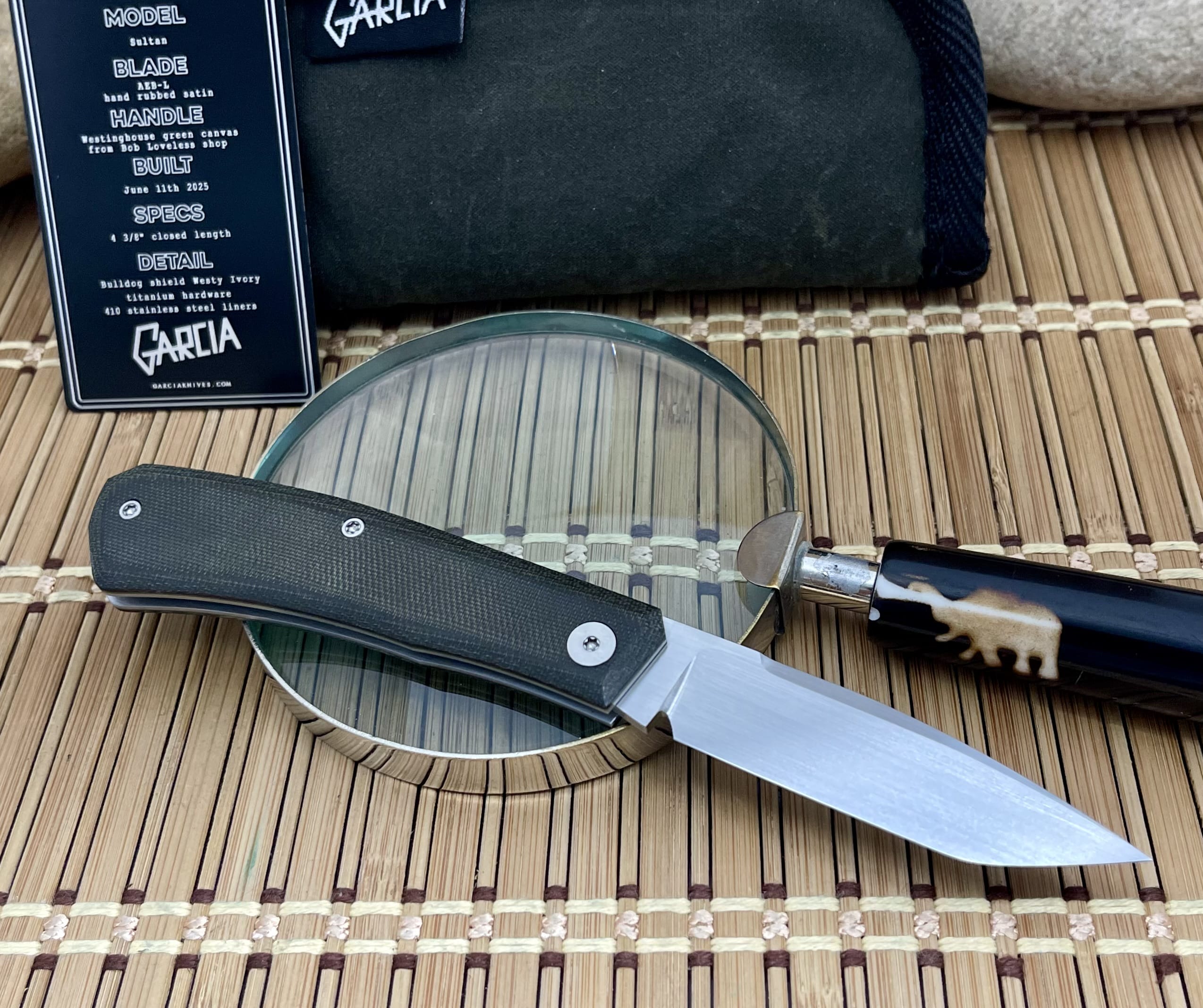 Javi Garcia Sultan Slipjoint Custom Loveless Shop Micarta Westinghouse Knife - Image 3