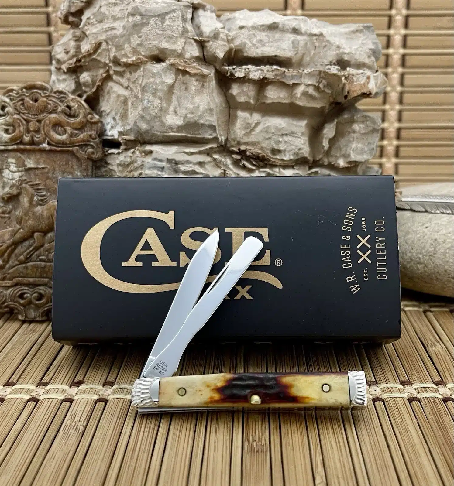 Case XX Custom Red Stag Engraved Baby Doc Doctors Pocket Knife #08 - Image 4