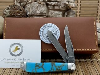 case brown web turquoise mini trapper knife | Case XX