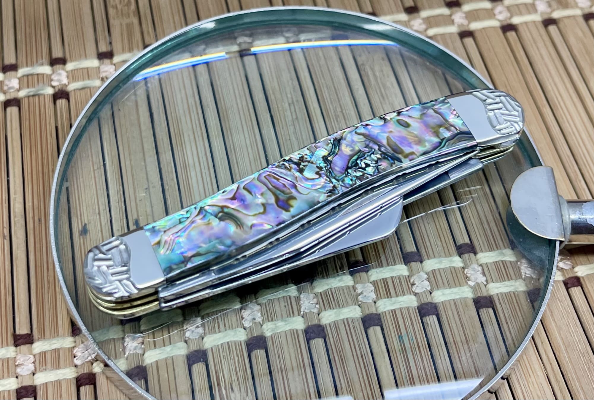 Case XX Wild Horse Custom Green Abalone Medium Stockman Pocket Knife #001 - Image 4