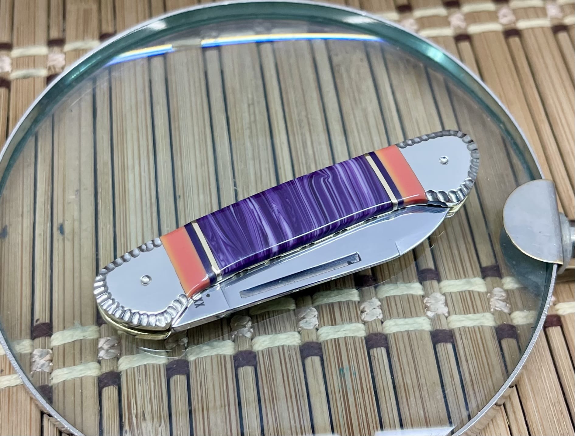 Case XX Wild Horse Custom Purple Spiny & Salmon Coral Baby Butterbean Pocket Knife #1 of 5 - Image 3