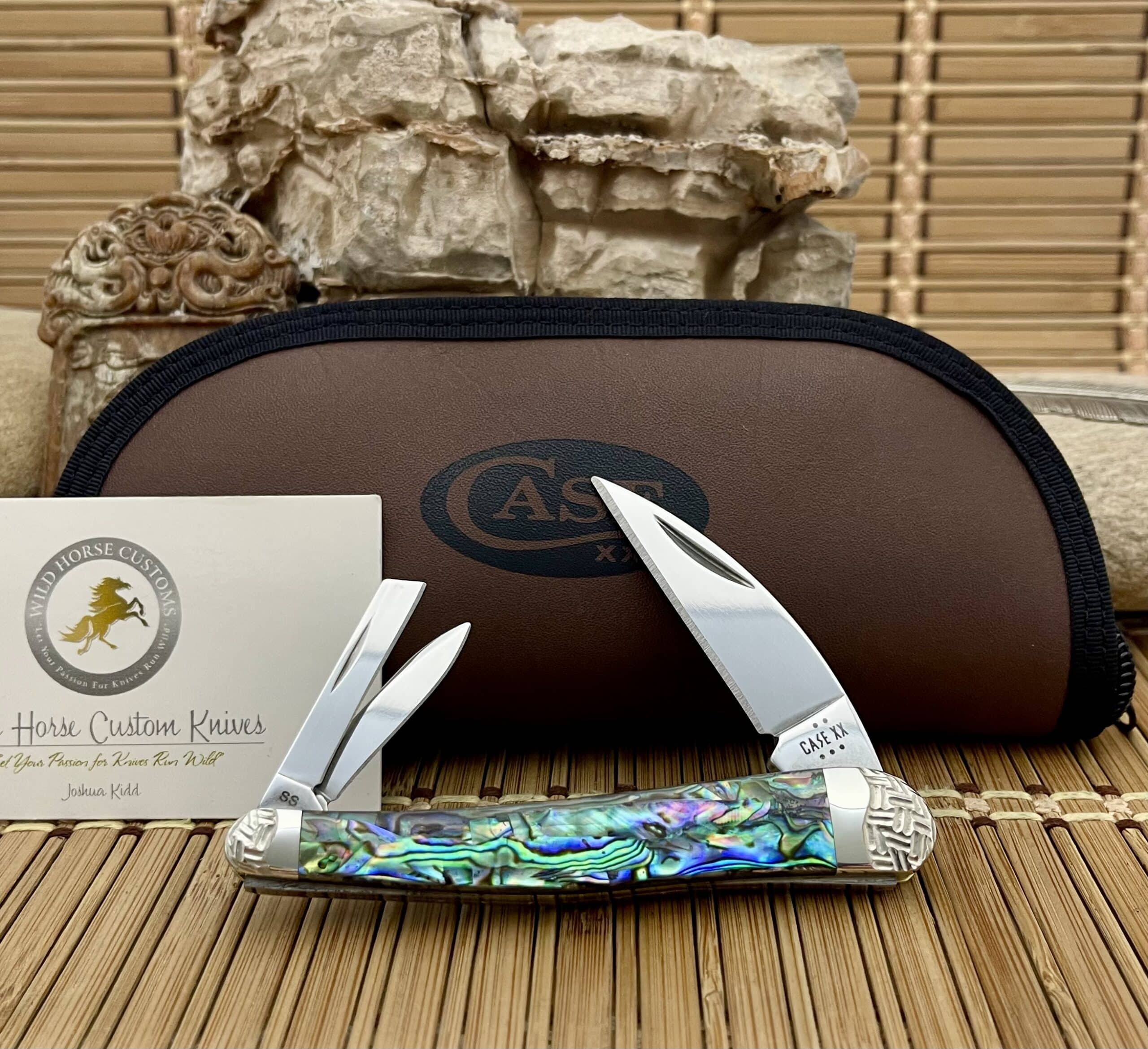 case paua abalone seahorse whittler knife | Case XX